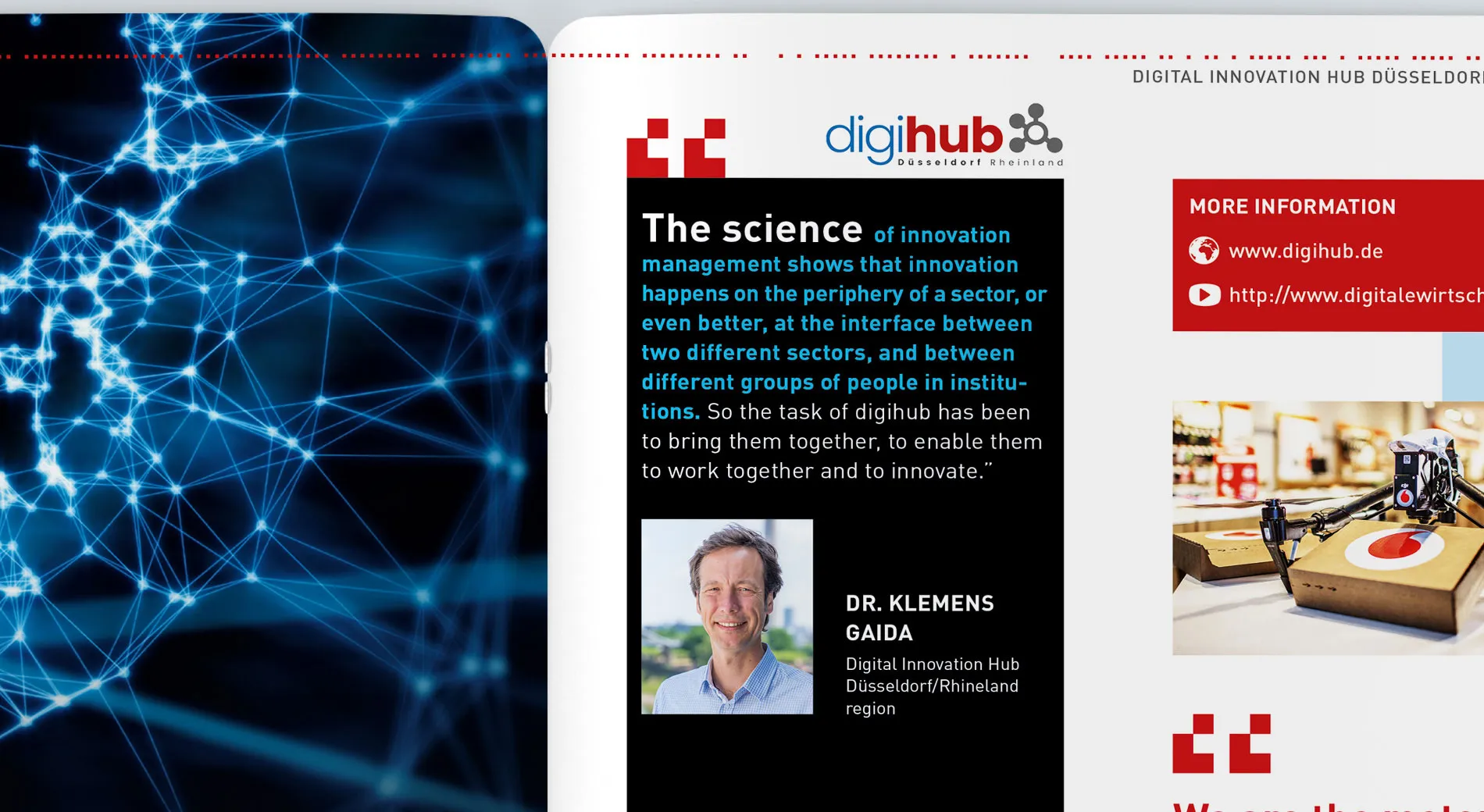 Broschüre Digitalisierung: Close-up Innenseite