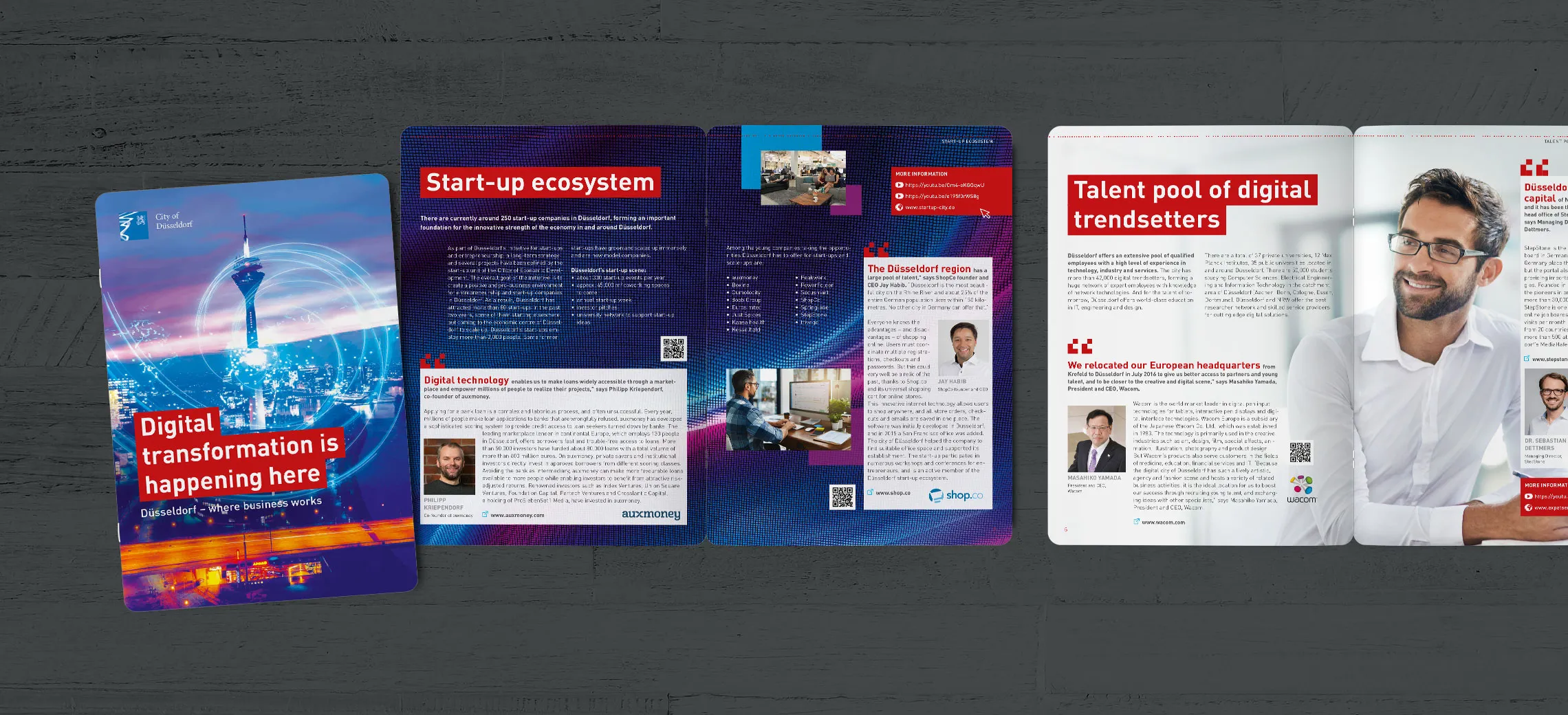 Broschüre Digitalisierung: Titel und Einstiegsseiten