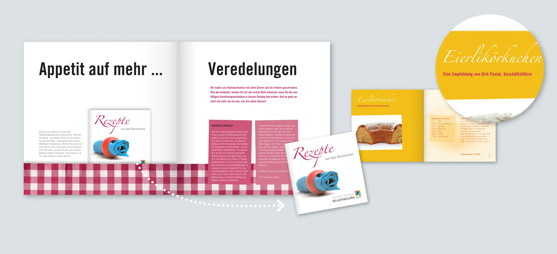 Produktbroschüre Druckstudio: Einstieg mit Rezeptheft