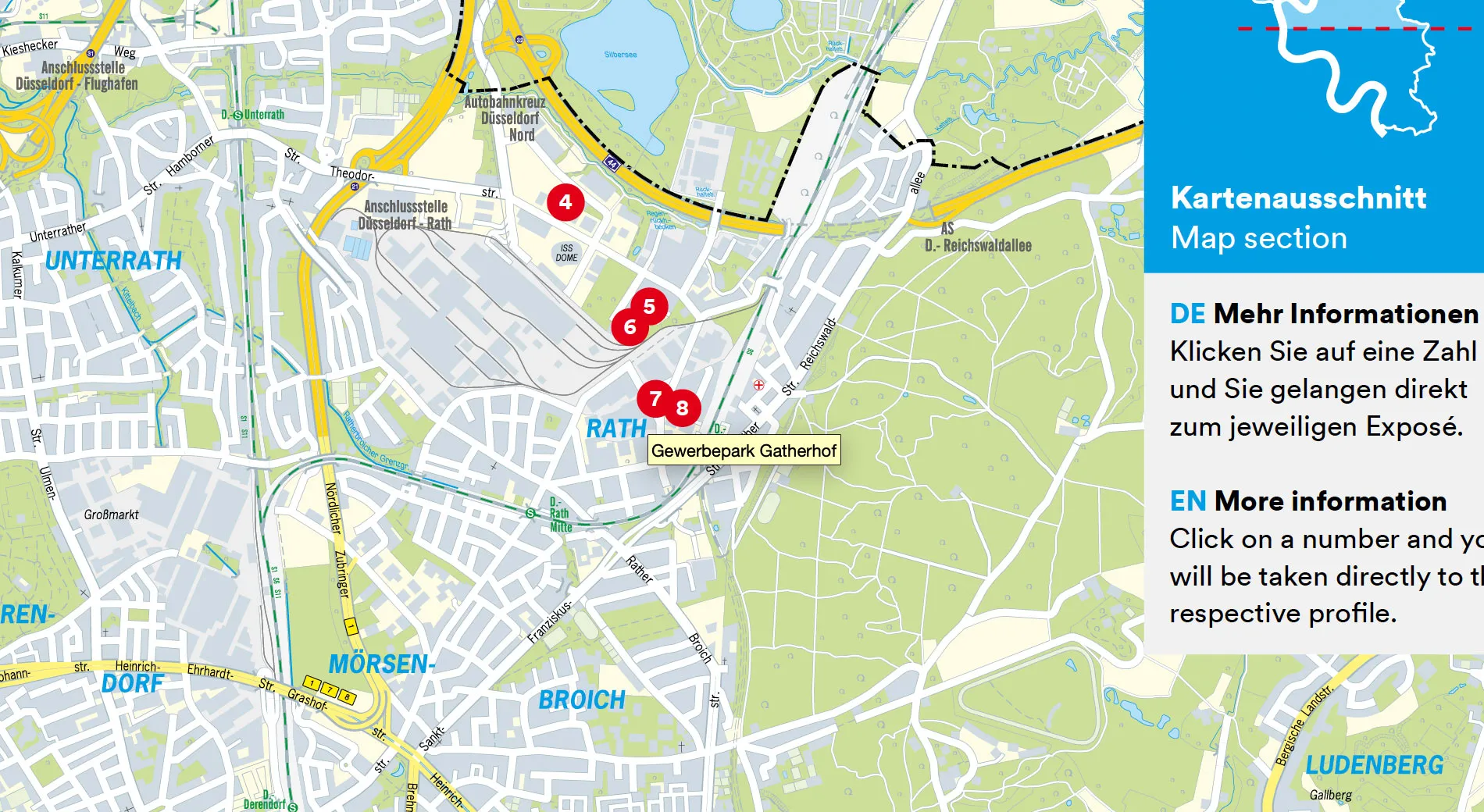 business parks: Detailansicht Tooltip