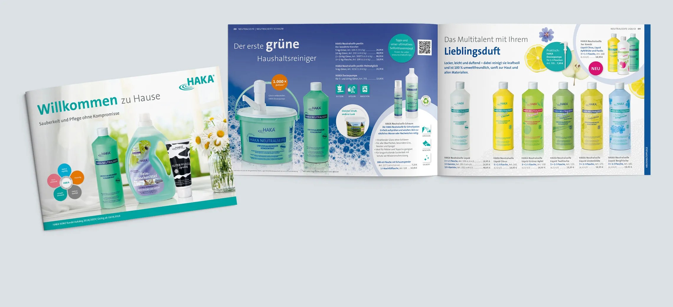 HAKA Katalog: Titel und Innenseite Haushaltspflege