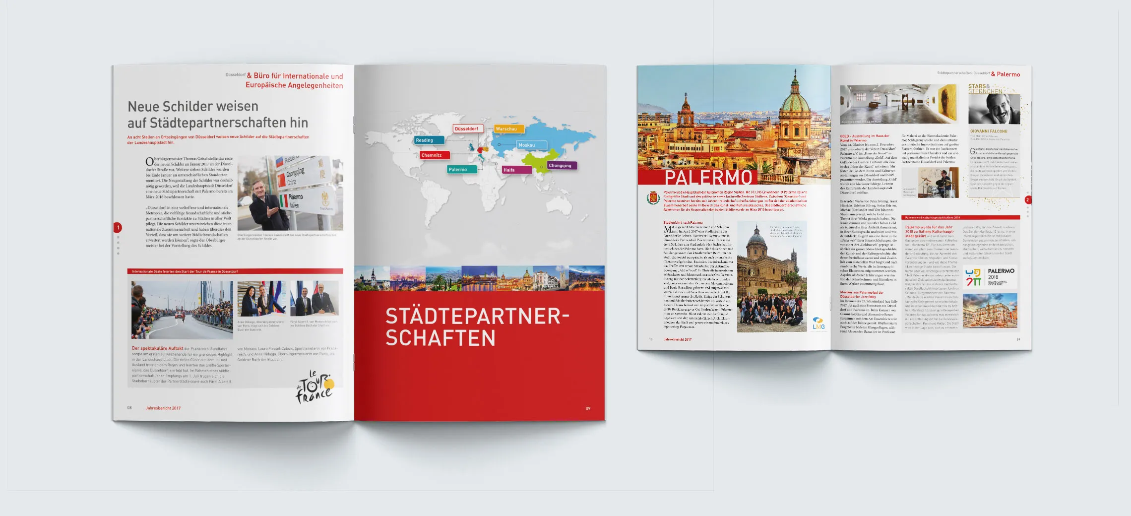 Jahresbericht: Innenseiten Städtepartnerschaften