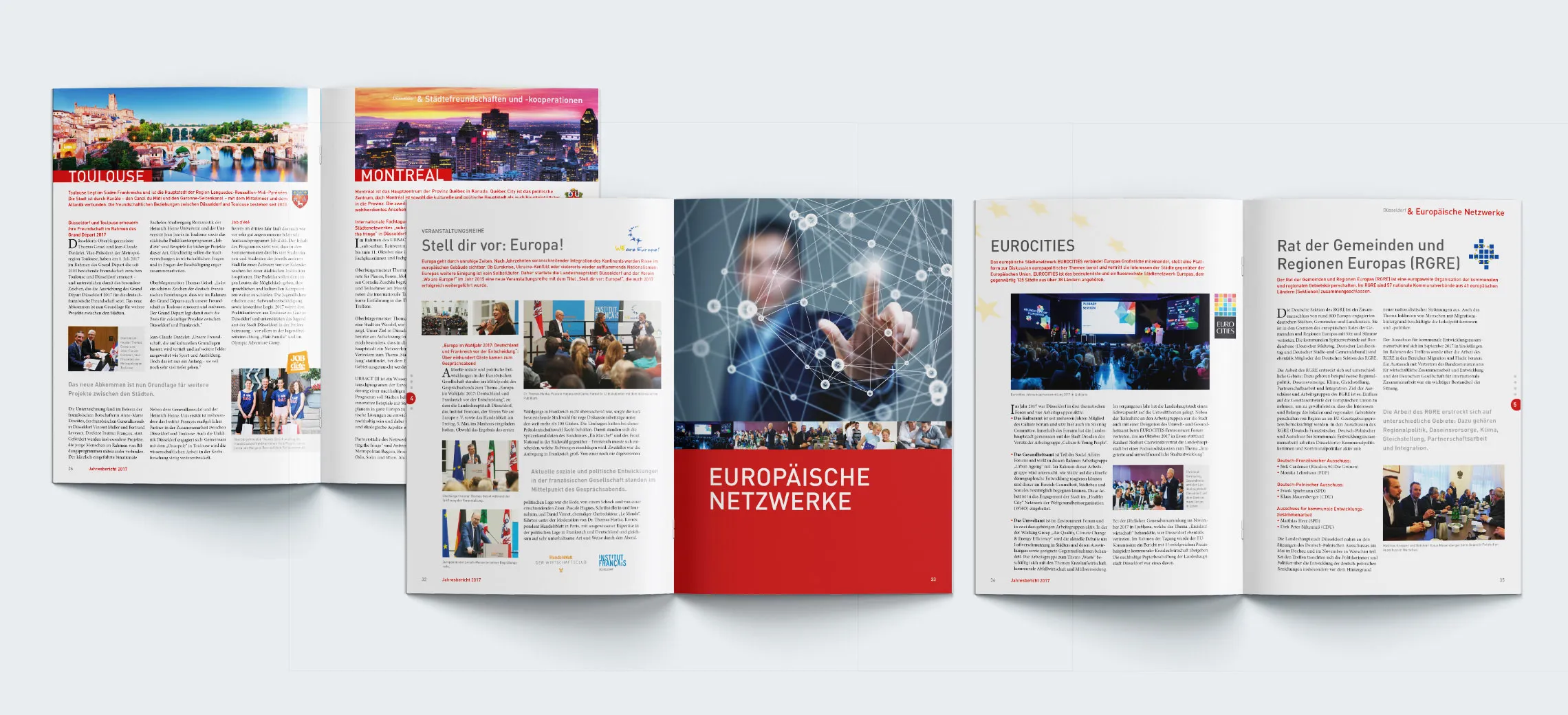 Jahresbericht: Innenseiten Städtepartnerschaften und Europäische Netzwerke