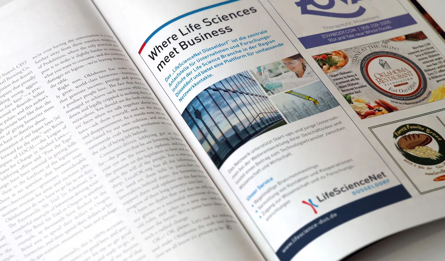 LifeScienceNet: Anzeige