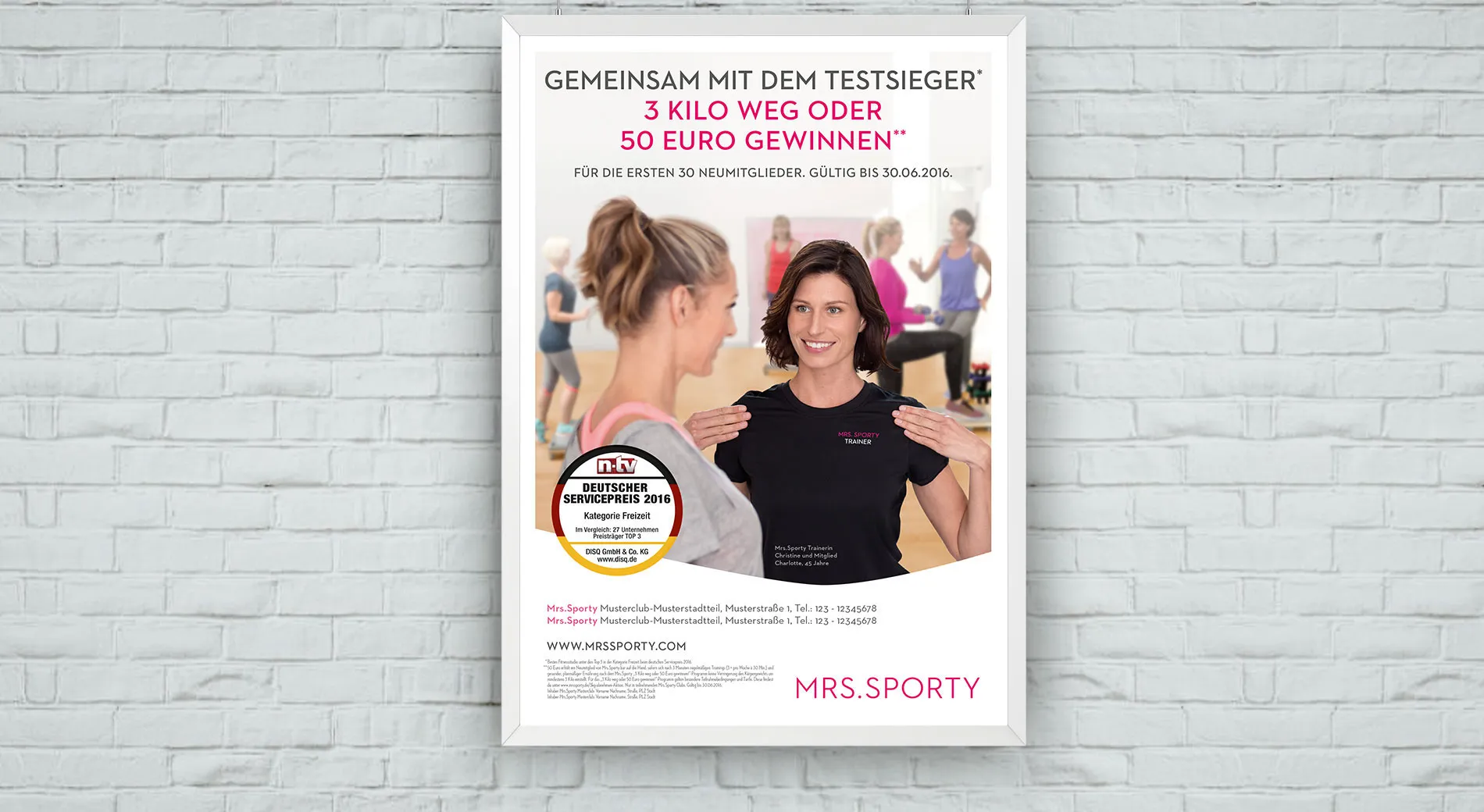Mrs.Sporty Basiskampagne: Plakat