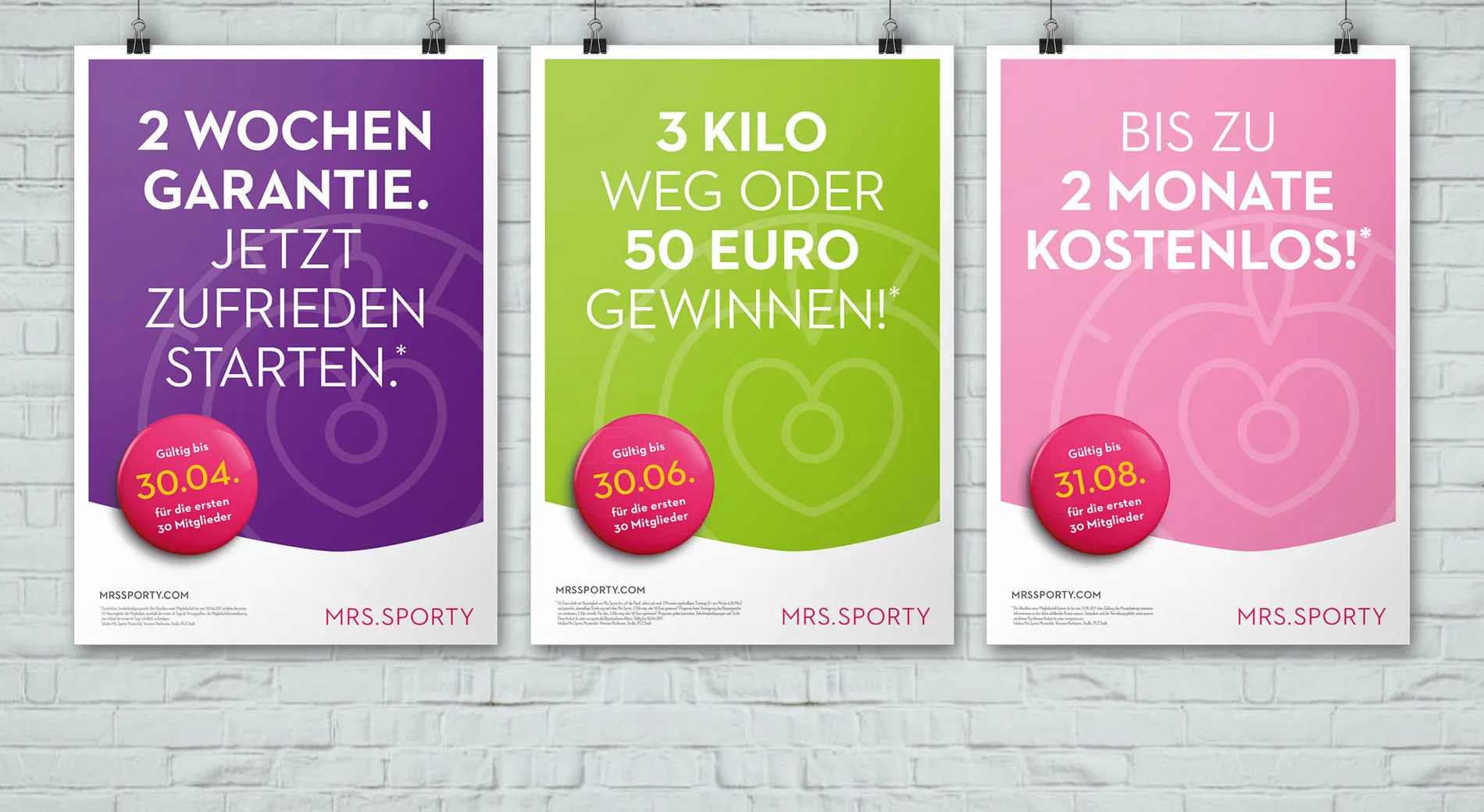 Mrs.Sporty Verkaufskampagne: Plakatreihe