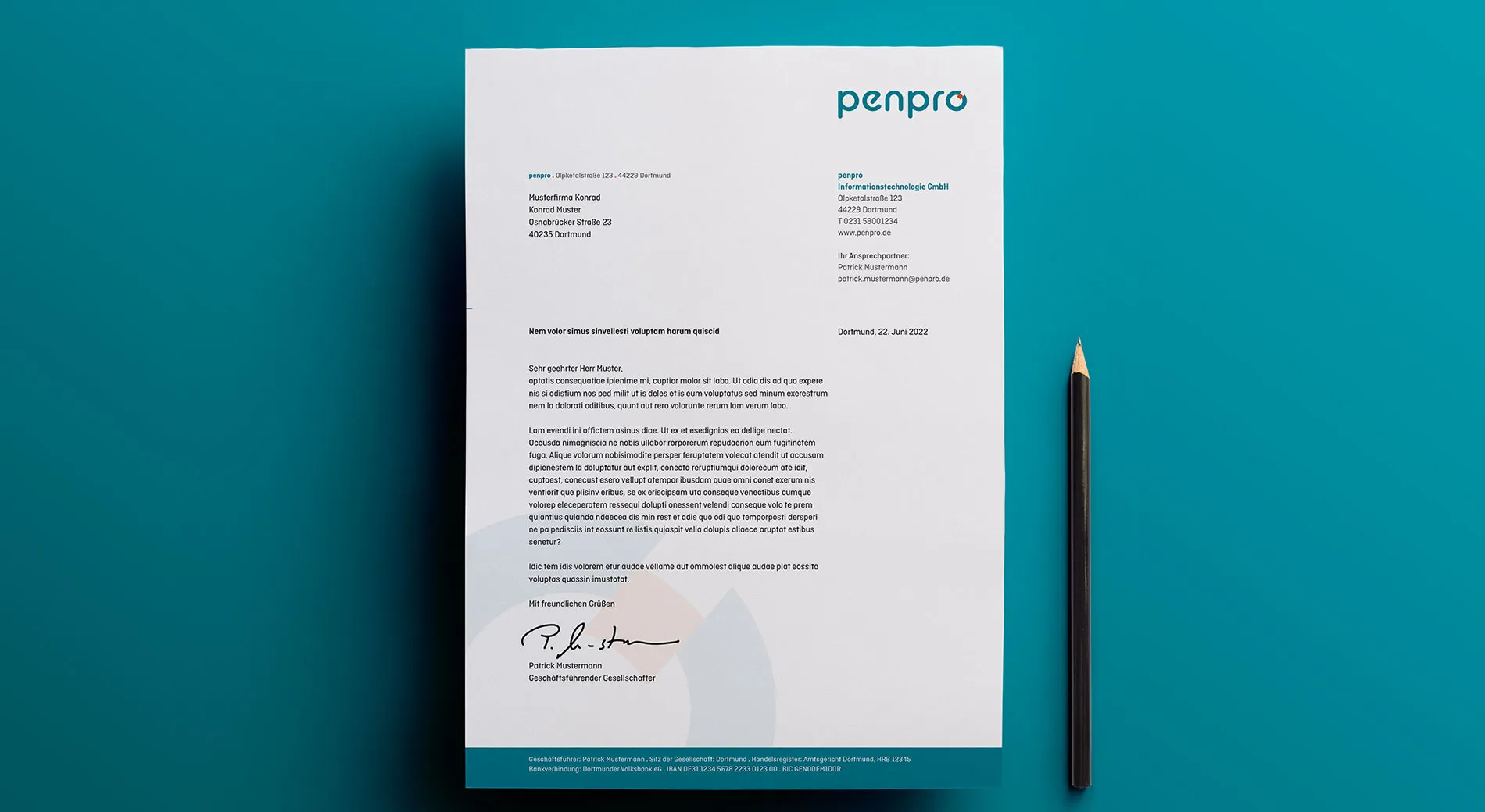 penpro: Geschäftsbogen