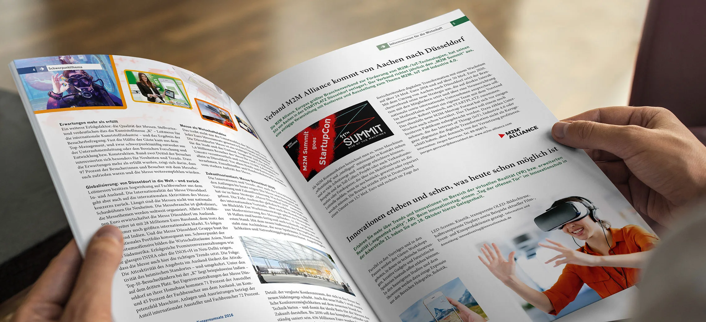 Stadt Düsseldorf Newsletter: Innenseiten Close-up